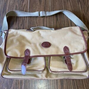 Classic Vtg Ralph Lauren Tan and Brown Men's satchel messenger computer bag